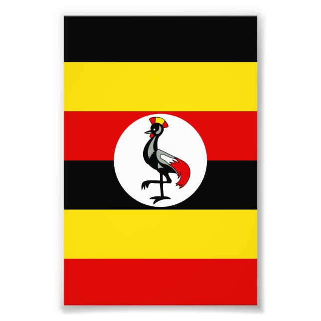 Uganda flag photo print (Front)