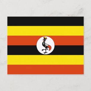 uganda flag postcard