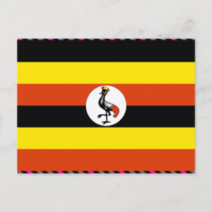 Uganda Flag Postcard
