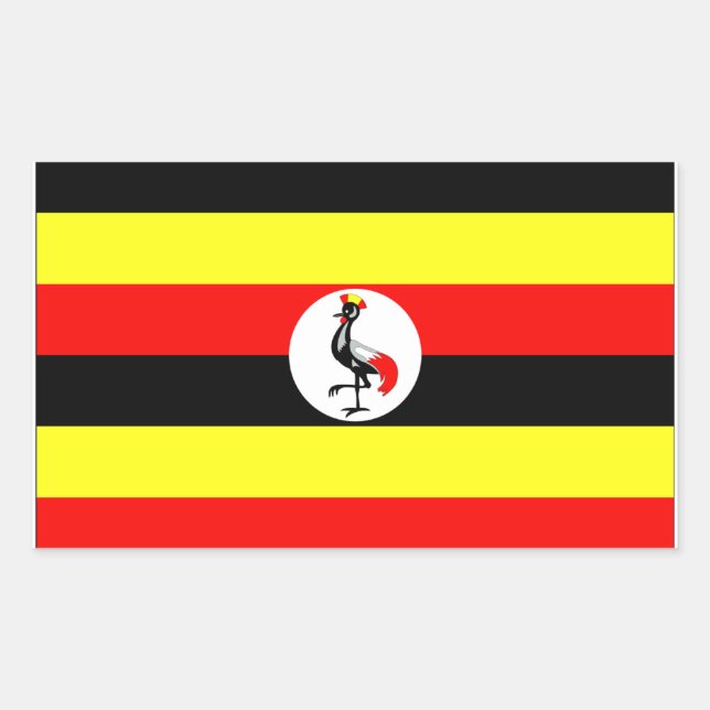 Uganda Flag Rectangular Sticker (Front)