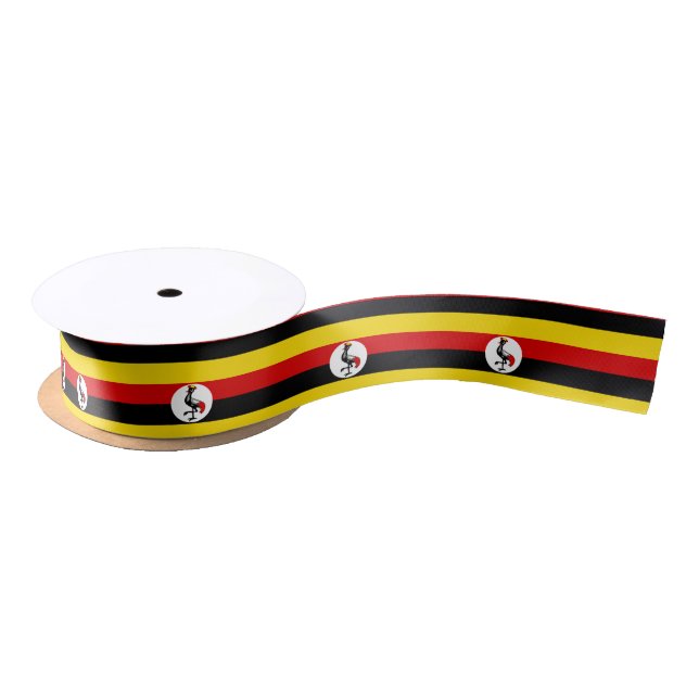 Uganda Flag Satin Ribbon (Spool)