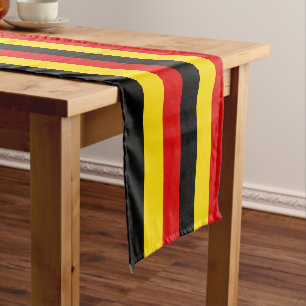 Uganda flag short table runner