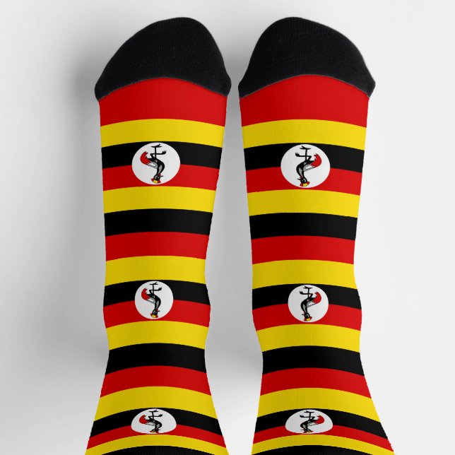 Uganda Flag Socks (Top)