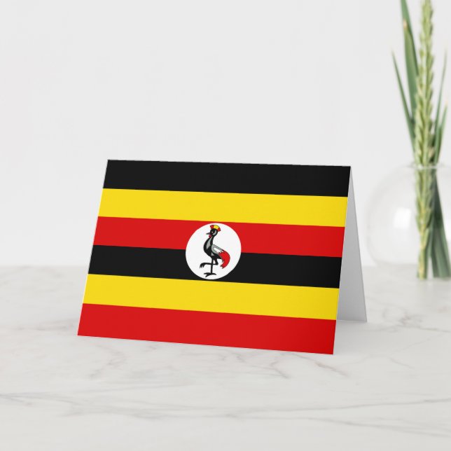 Uganda flag thank you card (Front)