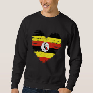 Uganda Heart Ugandan Flag Ugandan Pride Sweatshirt