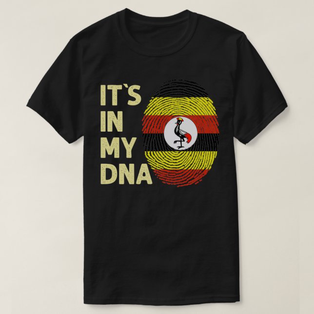 Uganda In My DNA Ugandan Flag Team Uganda redneck  T-Shirt (Design Front)
