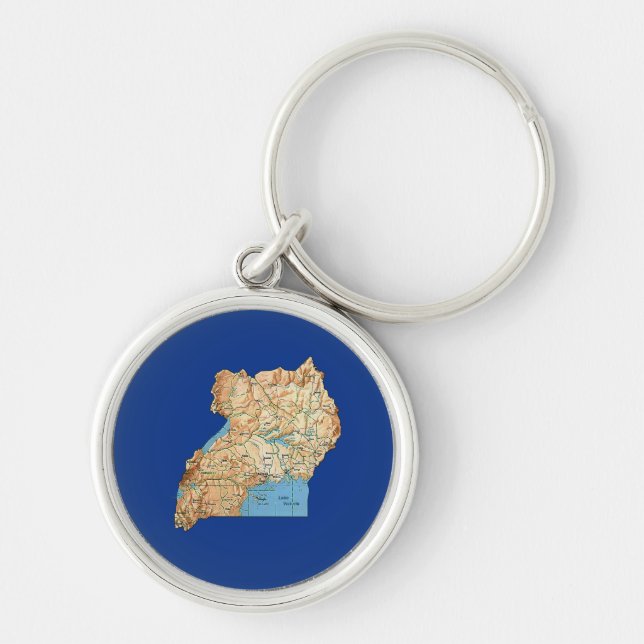 Uganda Map Keychain (Front)