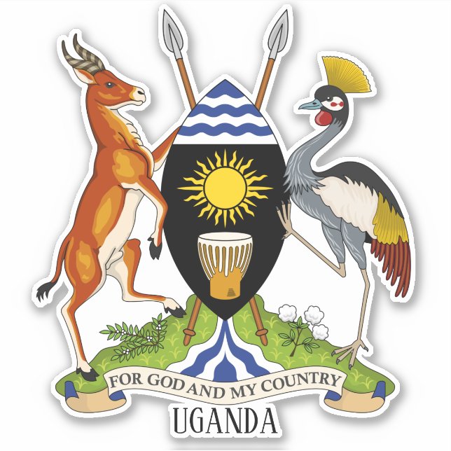 Uganda National Coat Of Arms Patriotic (Front)