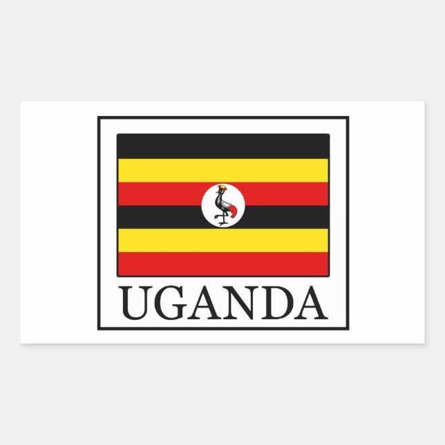 Uganda Rectangular Sticker (Front)