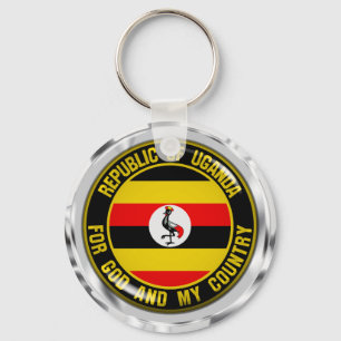 Uganda Round Emblem Key Ring