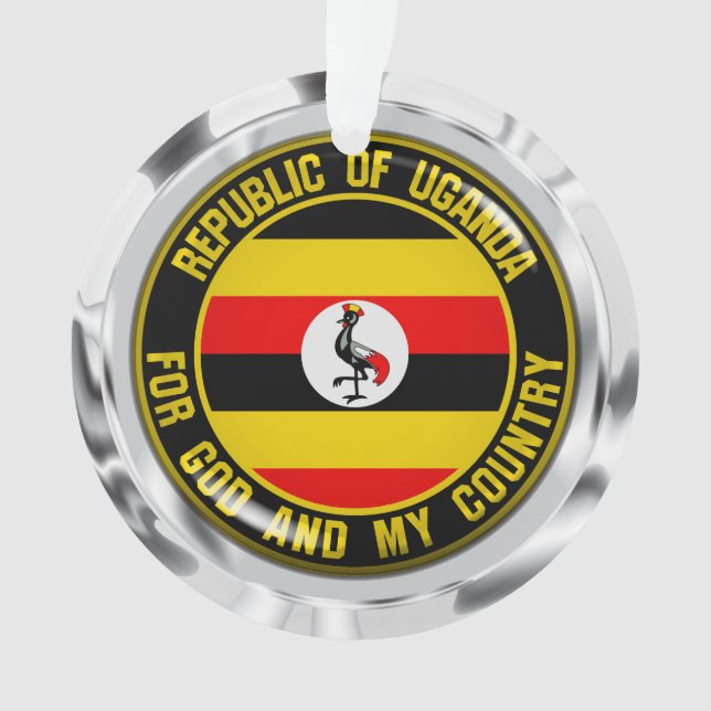 Uganda Round Emblem Ornament (Front)