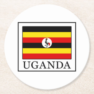 Uganda Round Paper Coaster