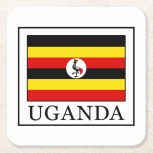 Uganda Square Paper Coaster