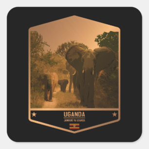 Uganda Square Sticker