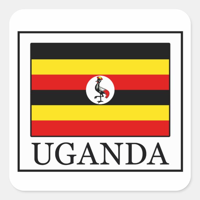 Uganda Square Sticker (Front)