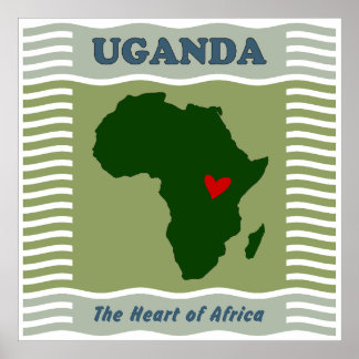 Uganda the Heart of Africa, an Expression of Love Poster