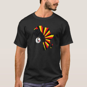Uganda Ugandan Flag Africa Map Ethnic Heritage Bla T-Shirt