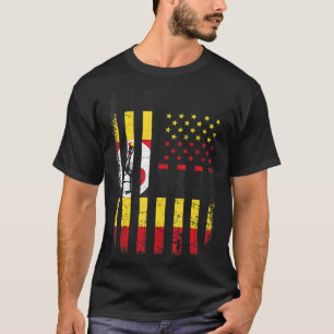 Ugandan American Flag Ugandan Roots Uganda America T-Shirt