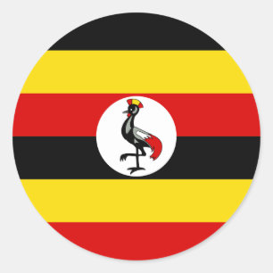 Ugandan Flag, Flag of Uganda Classic Round Sticker