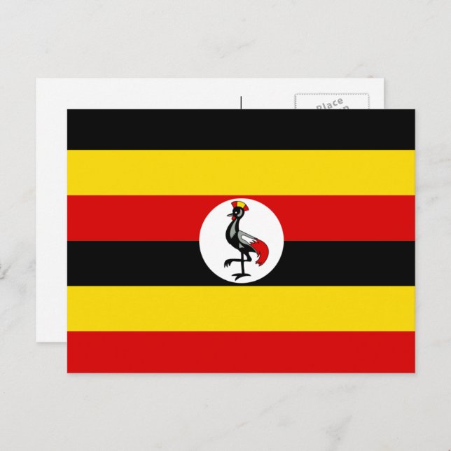 Ugandan Flag, Flag of Uganda Postcard (Front/Back)