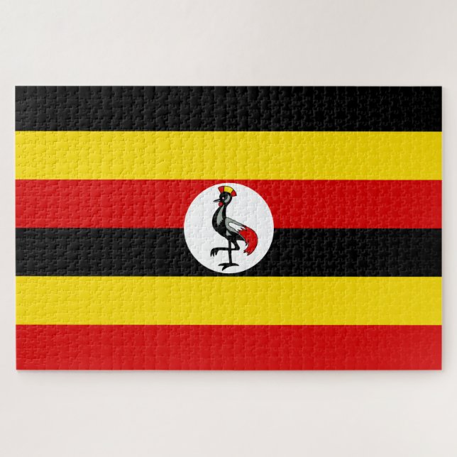 Ugandan Flag Jigsaw Puzzle (Horizontal)