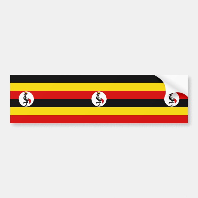 Ugandan Flag (Uganda) Bumper Sticker (Front)