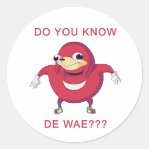 Ugandan Knuckles Meme Classic Round Sticker