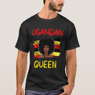 Ugandan Queen Uganda Flag Ugandan Girl Pride T-Shirt