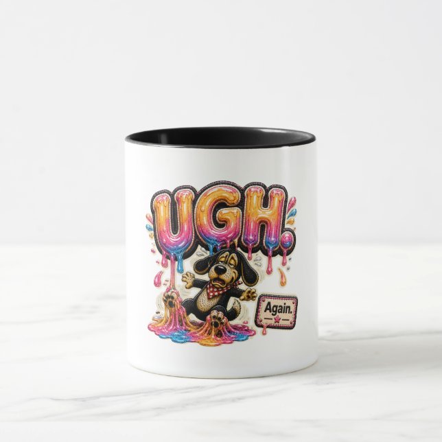 Ugh Again Personalised Funny Sarcastic Mug (Center)