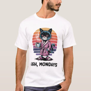 Ugh Mondays Funny Cat Coffee Lovers Employees T-Shirt