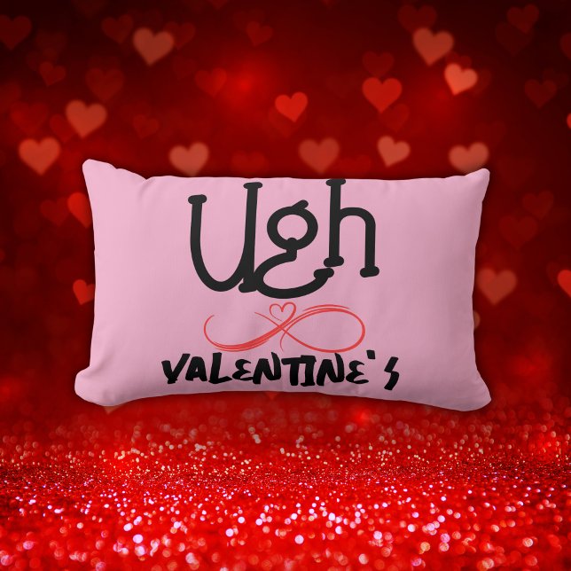 Ugh Valentine's - Was Mine on pink | Lumbar Cushion (Creator Uploaded)