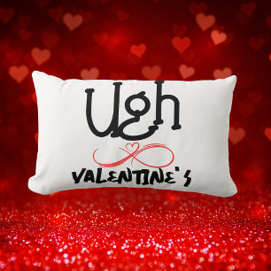 Ugh Valentine's - Was Mine on white Lumbar Cushion