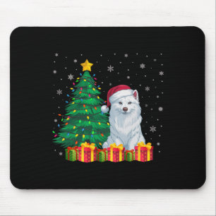 Ugly American Eskimo Santa Hat Christmas Lights Do Mouse Pad