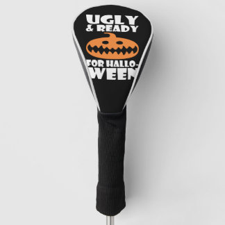 Ugly And Ready For Halloween Pumpkin Golf Head Cover