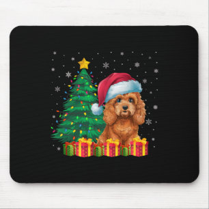 Ugly Apoo Santa Hat Christmas Lights Dog Lover Xma Mouse Pad