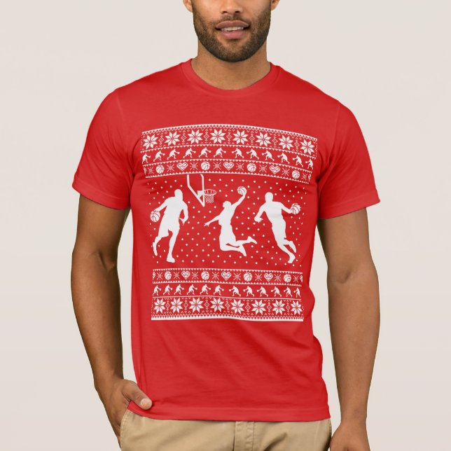 Ugly basketball Christmas Sweater (Front)