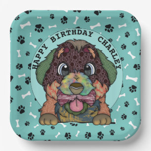 Ugly Bernese Mountain Dog birthday  Paper Plate