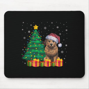 Ugly Briard Santa Hat Christmas Lights Dog Lover X Mouse Pad