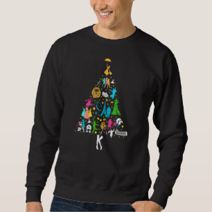 Ugly Broadway Christmas Tree Shopping Girl Sweatshirt