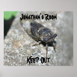 Ugly Bug Kids Room Personalized Wall Door  Poster