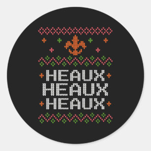 Ugly Cajun Christmas Xmas New Orleans Southern Lou Classic Round Sticker