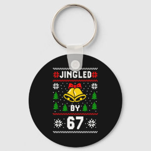 Ugly Christmas 67 Meme Design Funny Six Seven Hand Key Ring