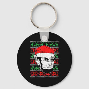 Ugly Christmas Abe Shirt Abraham Lincoln Santa Pat Key Ring