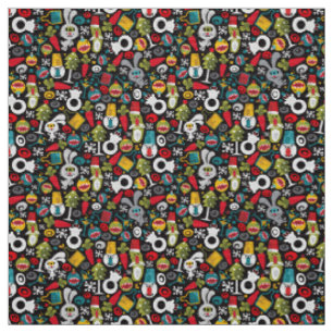 Ugly Christmas and Happy New Year Fabric
