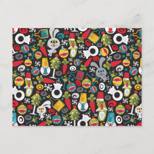 Ugly Christmas and Happy New Year Postcard