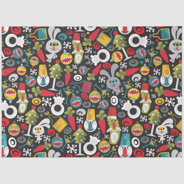 Ugly Christmas and Happy New Year Tissue Paper (Front)