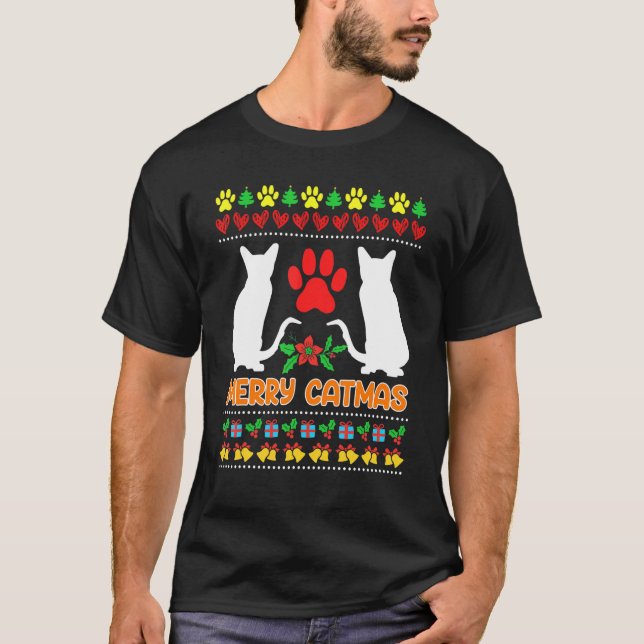 Ugly Christmas cats T-Shirt (Front)
