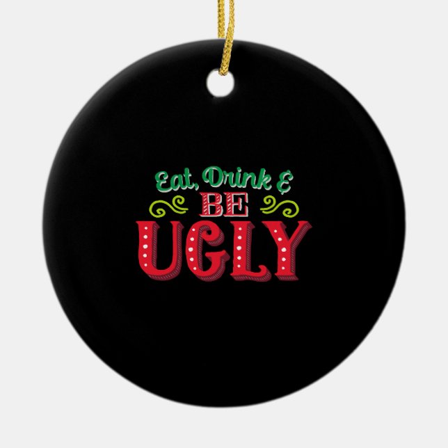 Ugly christmas ceramic tree decoration (Front)