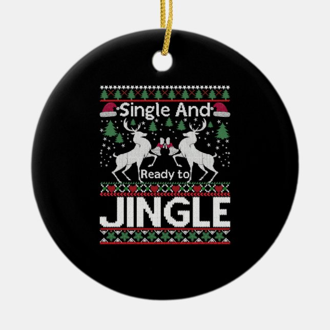 Ugly Christmas Ceramic Tree Decoration (Front)