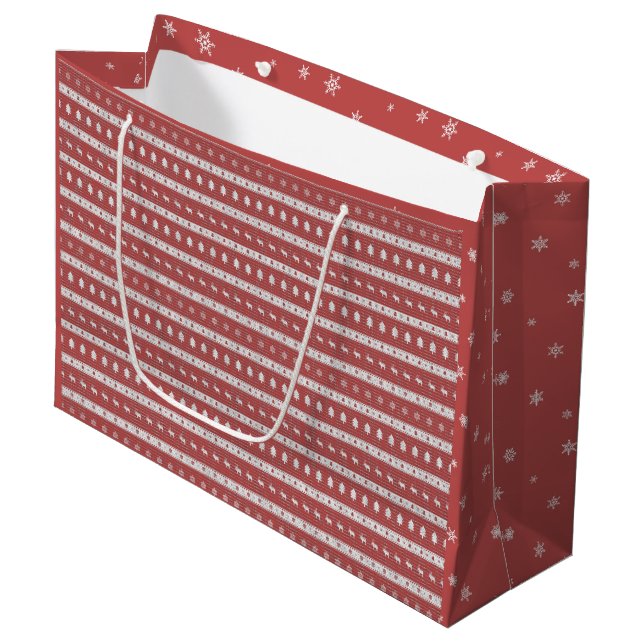 Ugly Christmas Chic Red Gift Bag (Front Angled)